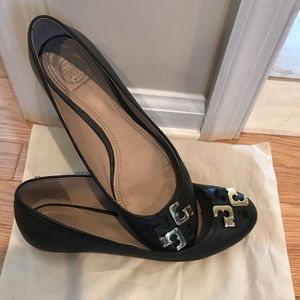 Size 8 Tory Burch - black/gold emblem.